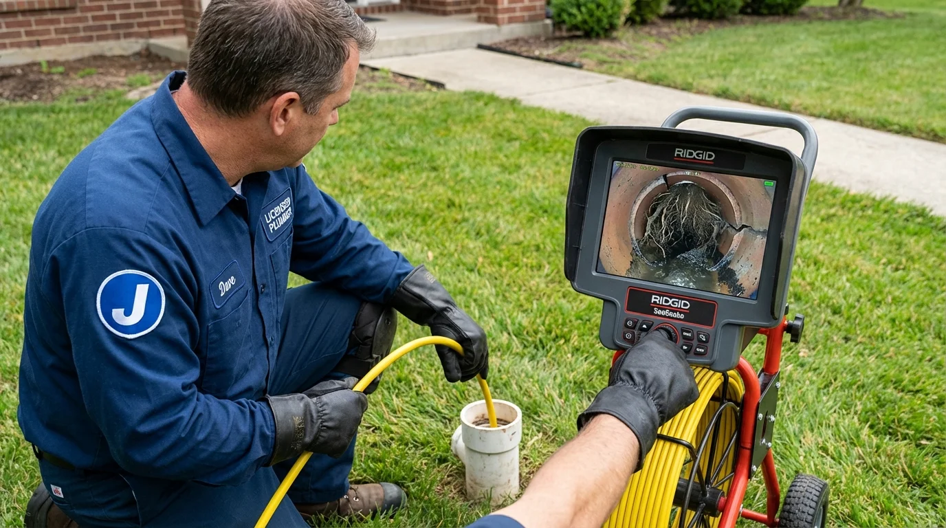 Sewer camera inspection being performed by Johns Plumbing LLC in Hilo